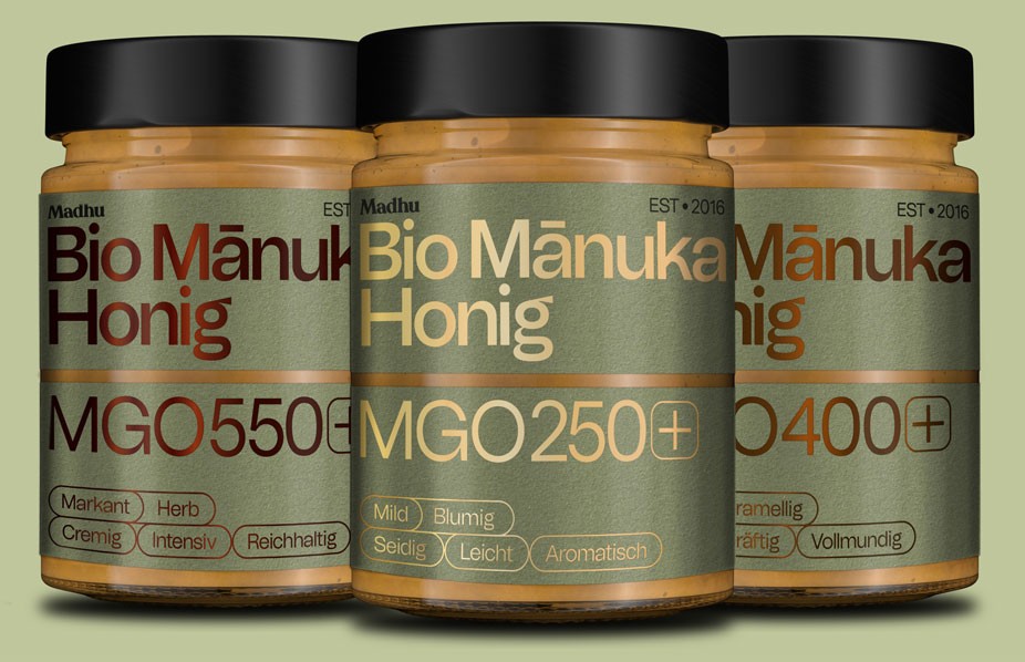 Bio Manuka Honige von Madhu
